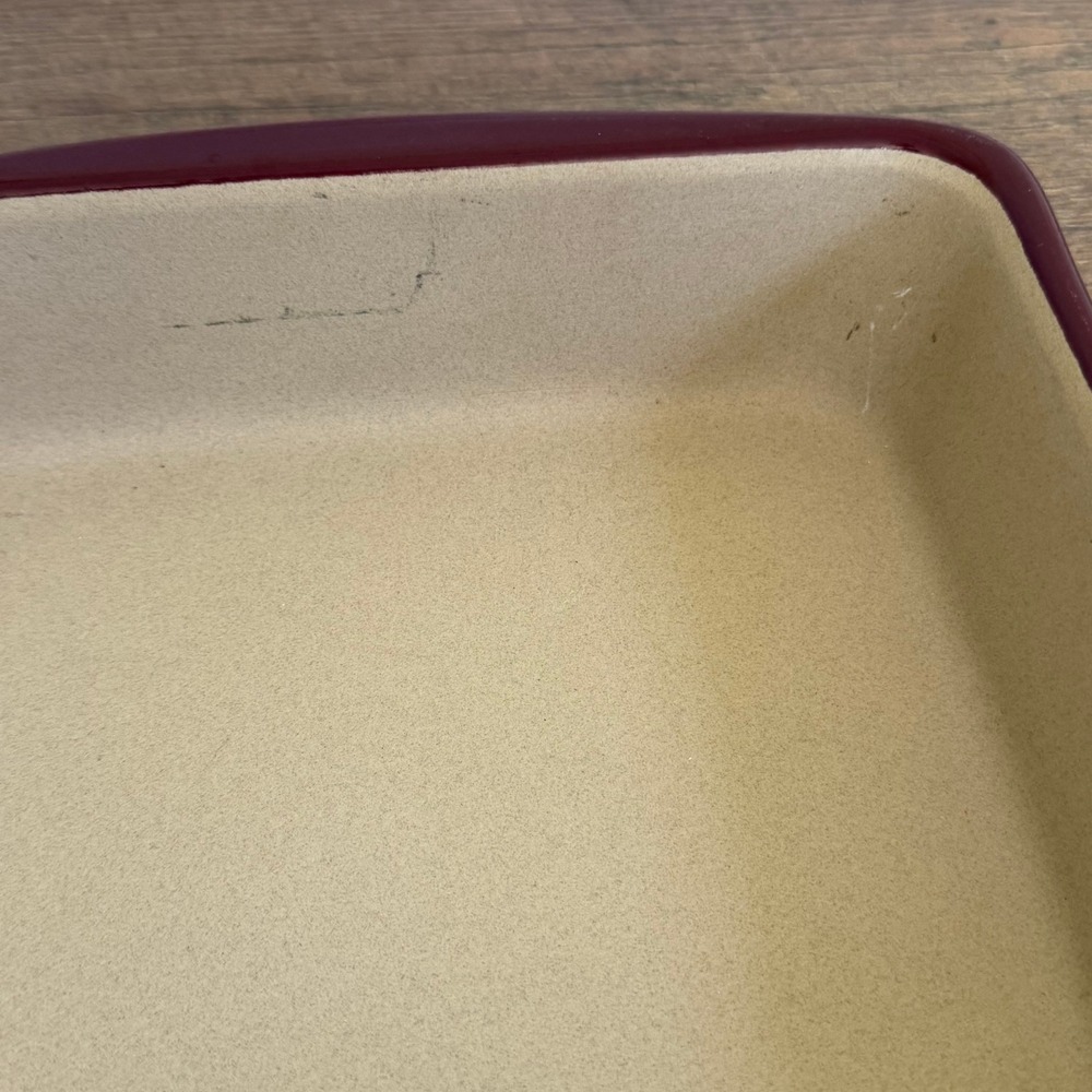 Pampered Chef Square Baker Unisex 9in Cranberry Red - Picture 13 of 14